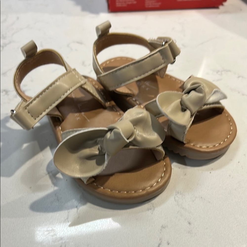 Nicole Miller Stylish Tan Kids Sandals